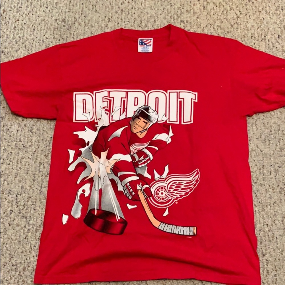 Vintage Detroit Red wings shirt large made in USA